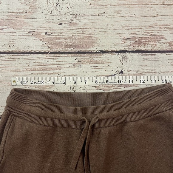 Monrow Women's Brown‎ Knit Sweatpants Size XS Inseam 25" Activewear Summer - Picture 4 of 8